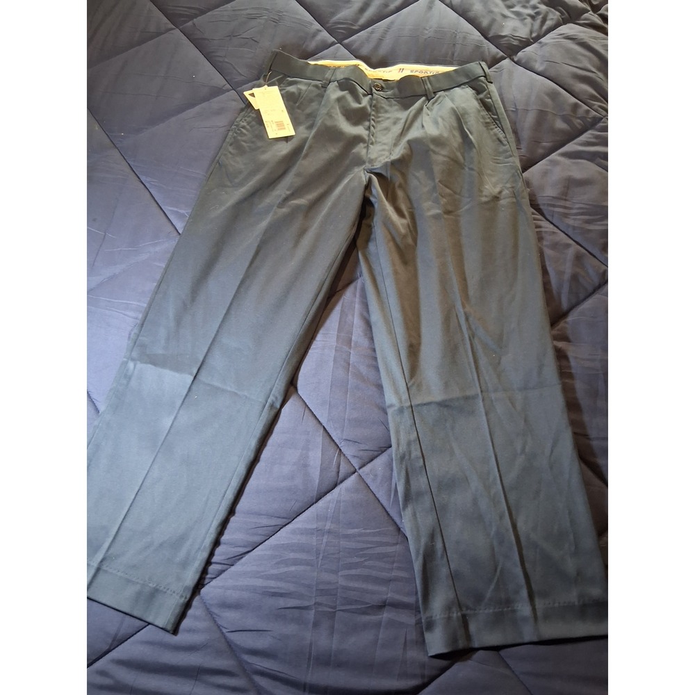 Sportif‎ USA Trinidad Pleated Chinos Mens 38 Navy Blue Dress Pants 484170 NEW